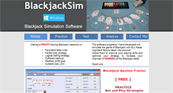 Desktop Screenshot of blackjacksim.com