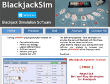 Tablet Screenshot of blackjacksim.com